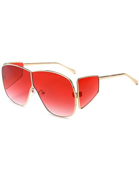 Oversized Sunglasses Fashion Glasses Designer Vintage - Red - CL18WMRTE9G $24.70