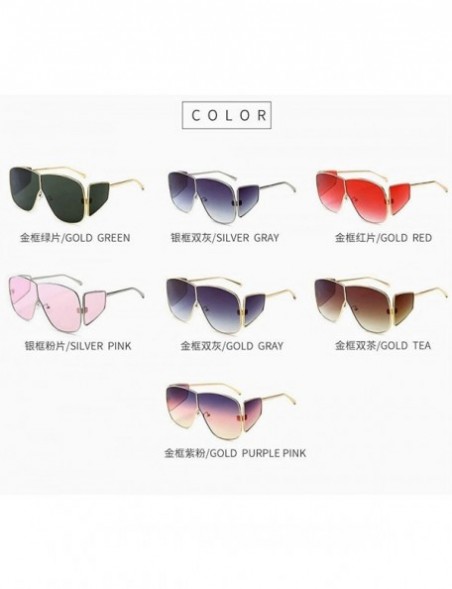 Oversized Sunglasses Fashion Glasses Designer Vintage - Red - CL18WMRTE9G $12.51