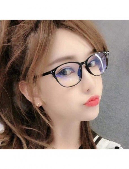 Oval glasses fashion version glasses blue gem_Flat - CF18GYIXZZY $32.94