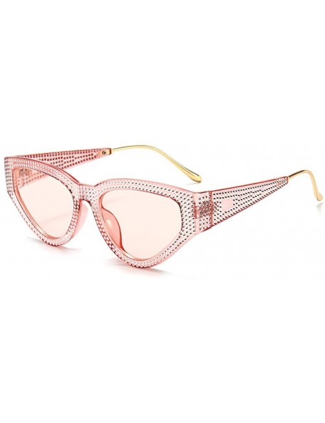 Cat Eye Exaggerated personality sunglasses and cat-eye sunglasses with diamonds - Powder Frame Powder - CW1999K5ST5 $25.56