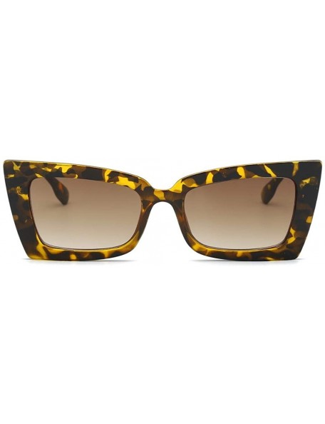 Square Square Sunglasses Boyfriend Style Horned Rim Thick Plastic Sunglasses - B - C8190ND2LCL $7.12