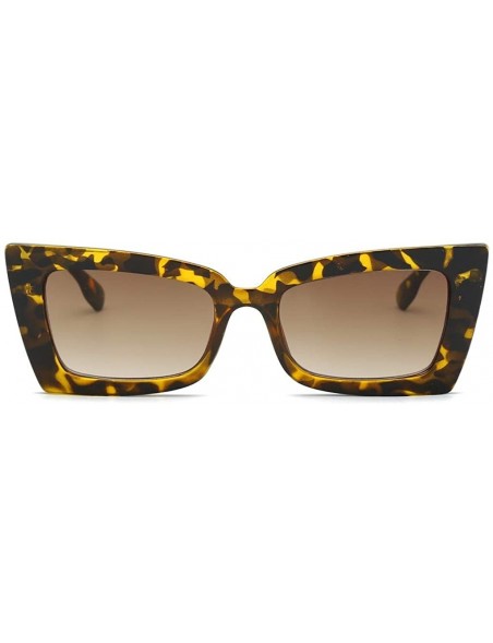 Square Square Sunglasses Boyfriend Style Horned Rim Thick Plastic Sunglasses - B - C8190ND2LCL $7.12