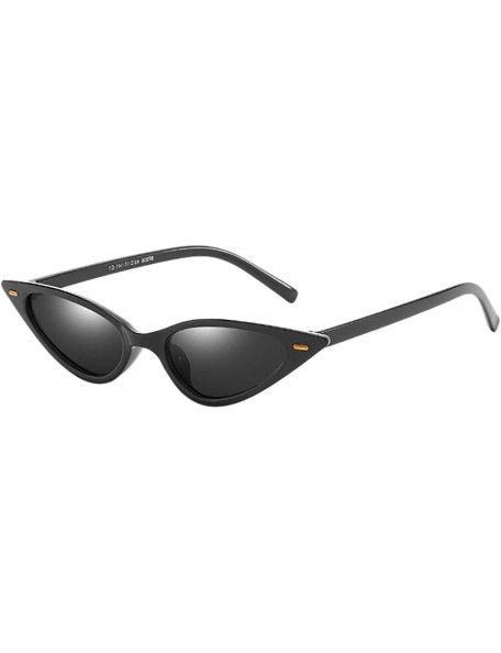 Oversized Unisex Fashion Small Frame Sunglasses Vintage Casual Cat Eye Sun Glasses - E - C918SOQ3GXS $10.32