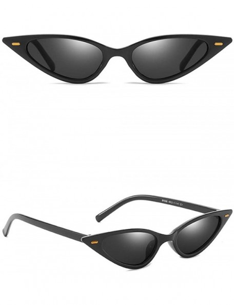 Oversized Unisex Fashion Small Frame Sunglasses Vintage Casual Cat Eye Sun Glasses - E - C918SOQ3GXS $10.32