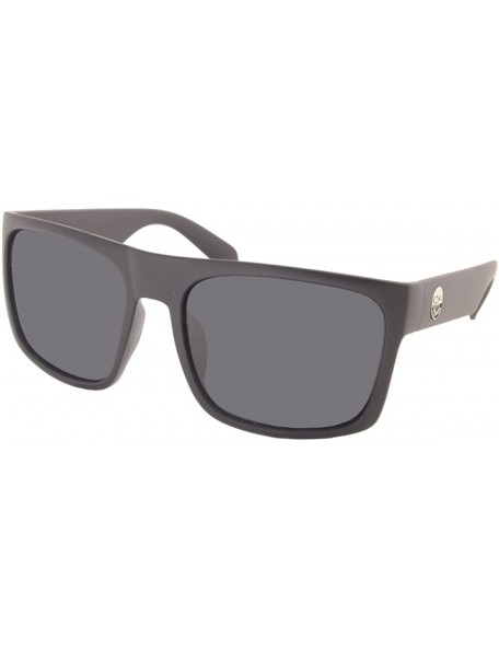 Aviator Matte Black Polarized Sunglasses - CZ18GQWRGUG $34.51