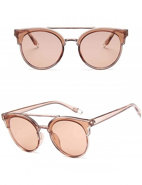 Oversized Vintage Sunglasses Women Luxury Plastic Ocean Lens Sun Glasses Classic - Tea - CM18WD639G2 $10.42