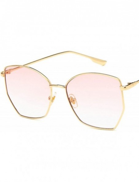 Round 2019 Retro Irregular Sunglasses Women Metal Transparent Sun Glasses UV400 Oversized Sunglases Eyewear - C419854S8Y3 $15.94