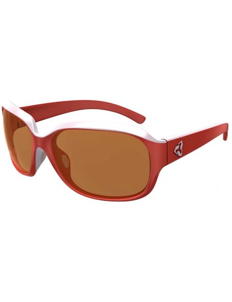 Sport Eyewear Kira Standard Sunglasses - 2-Tone - Red-white/Brown - CZ12E8Y5CHL $38.60