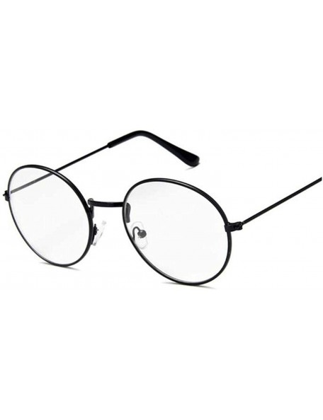 Goggle Round Sun Glasses Women Mirror Retro Ladies Luxury Small Sunglasses Brand Designer - Black - CR198ZATXXQ $34.84
