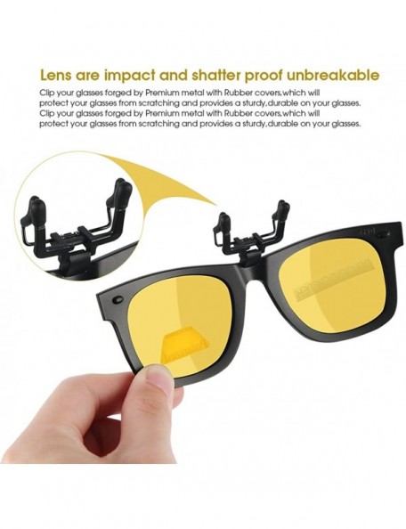 Aviator Clip-on Sunglasses Unisex Polarized Frameless Lens Flip Up Clip on Sunglasses Eyeglass-1-Piece clip on glasses - C618...