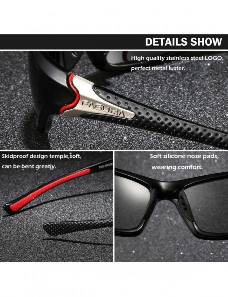 Round Sports Polarized Sunglasses For Men Cycling Driving Fishing 100% UV Protection - CL18NRTQKSK $15.32