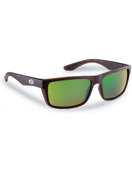 Sport 7879BSB Streamer Polarized Sunglasses - Matte Tortoise Frames/Amber-Green Mirror Lenses - CI18IIIS8YX $25.50