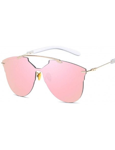 Aviator European and American Wind Connecting Lens Sunglasses Men and Women's General Street Shot Sunglasses - B - CI18Q9EMSI...