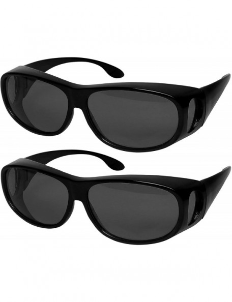 Shield Fit Over Sunglasses Polarized Lens Wear Over Prescription Eyeglasses 100% UV Protection for Men and Women - CO18QSOGXT...