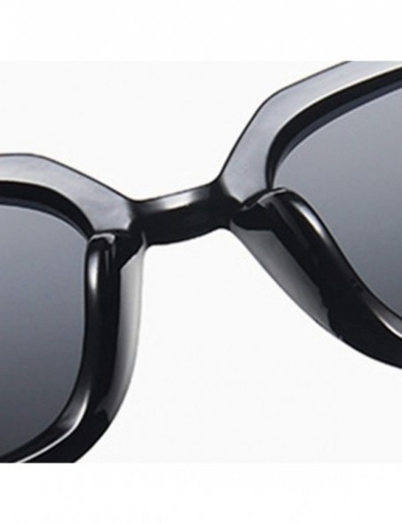 Oval Cateye Designer Sunglasses Women 2019 Retro Square Glasses Women/Men Luxury Oculos De Sol - Gray Gray - CM19856ISMK $13.14