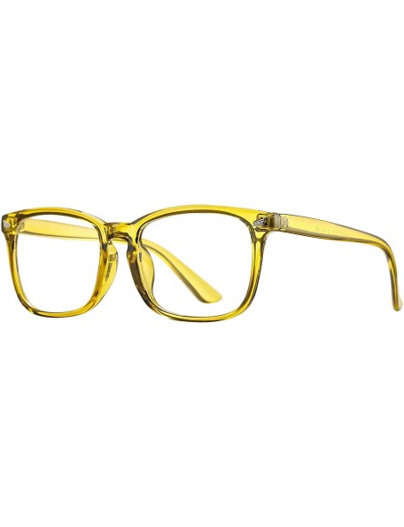 Aviator Non-prescription Glasses Frame Clear Lens Eyeglasses - Olive Green - CW18A2SCX22 $9.59