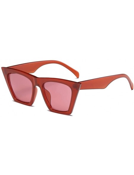 Square Vintage Cat Eye Sunglasses Women - Square Shade Women Eyewear Integrated UV Candy Colored Glasses - C1196SU0KXT $7.93