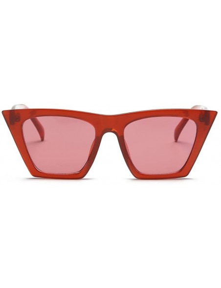 Square Vintage Cat Eye Sunglasses Women - Square Shade Women Eyewear Integrated UV Candy Colored Glasses - C1196SU0KXT $7.93