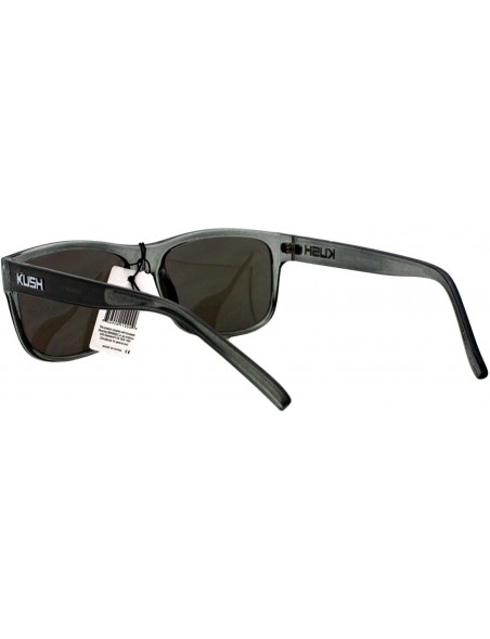 Square KUSH Unisex Sunglasses Slate Gray Square Frame Mirror Lens UV 400 - Gray (Purple Mirror) - C2186SSWSET $11.59