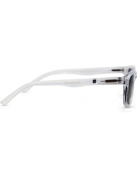 Rectangular Seymore Retro Reading Sunglasses - NOT Bifocals - Clear - CE17XWNDK86 $27.95