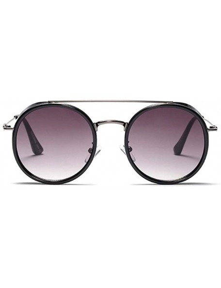 Round Sunglasses Steampunk Women Vintage Shades Round Luxury Metal Wrap Sun Glasses Brand Designer Retro - C2198URCTSR $8.26