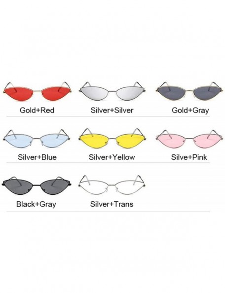 Goggle Cute Sexy Cat Eye Sunglasses Women Retro Small Black Red Pink Cateye Sun Glasses Female Vintage Shades For - C519856XM...