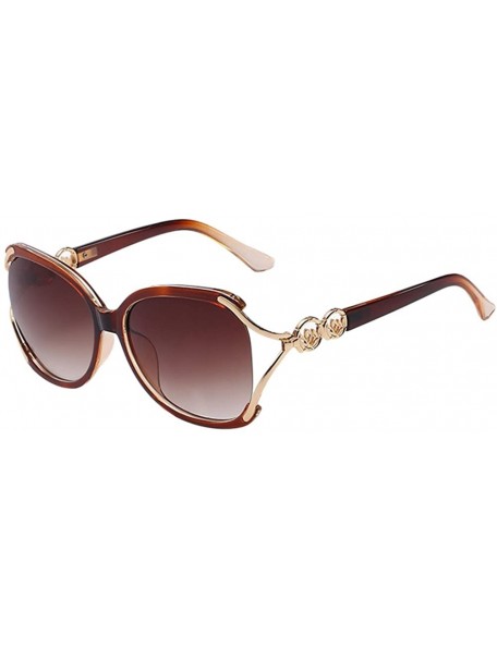 Sport Fashion Oversized Sunglasses Eyeglasses & Storage Case for Women Ladies - Brown - C01808LGNGE $13.48