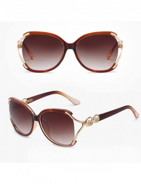 Sport Fashion Oversized Sunglasses Eyeglasses & Storage Case for Women Ladies - Brown - C01808LGNGE $13.48