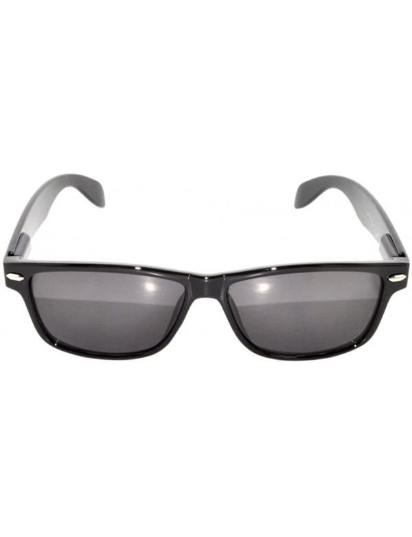 Rectangular Retro Narrow Rectangular Smoke Lens Eyeglasses Black Frame - CR11VCUZYYL $7.59