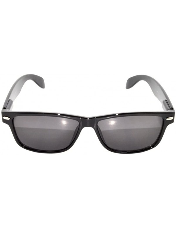 Rectangular Retro Narrow Rectangular Smoke Lens Eyeglasses Black Frame - CR11VCUZYYL $7.59