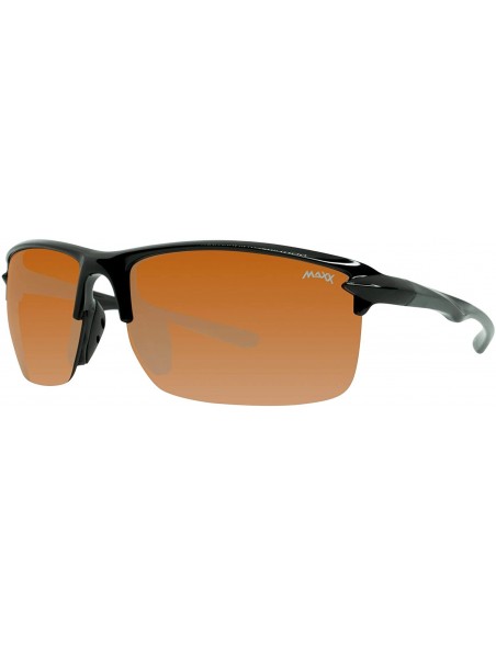 Sport Maxx 14er Sport Golf Riding Sunglasses Tortoise Frame HD Amber Lens- Adult - C418SZ532ET $22.05