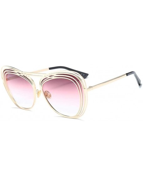 Aviator Polarized Sunglasses Protection Lightweight Designer - Pink - CS18KR7HCES $18.29