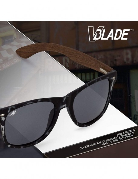 Sport V-Blade Polarized Sunglasses - Walnut Tortoise with Dark Grey Lens - C718HZ2ZG8I $23.69