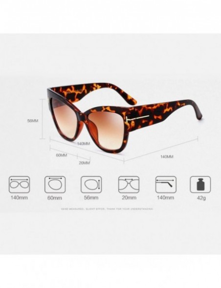 Oversized Oversized Bold Frame UV400 HD Lens Full Rimmed Glasses Ladies Sunglasses - Brown - C918DC5MH4A $13.79