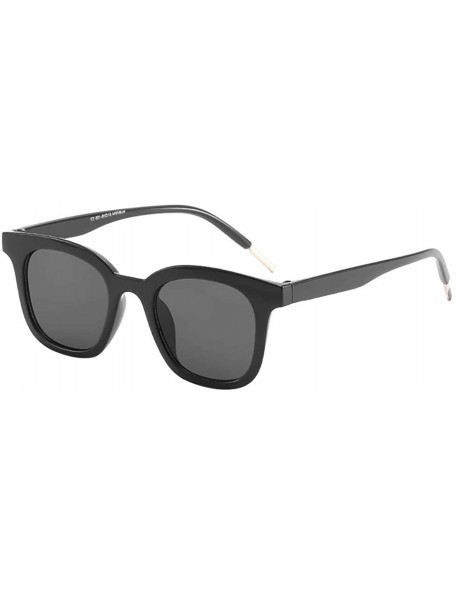 Rimless Unisex Classic Polarized Sunglasses Mirrored Lens Lightweight Oversized Frame Glasses - Black - CZ18SOQGO5I $13.83