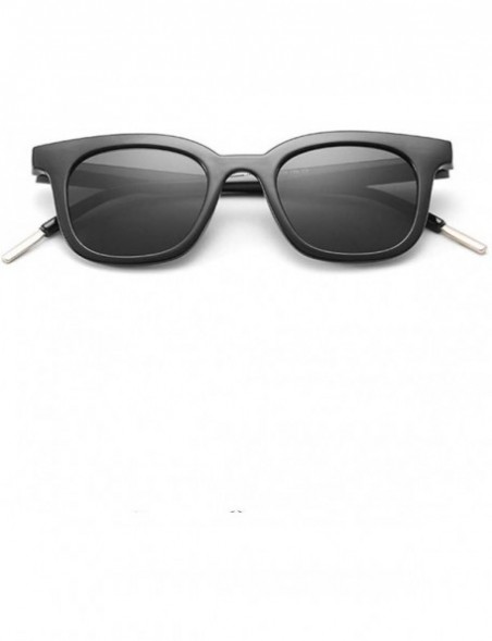 Rimless Unisex Classic Polarized Sunglasses Mirrored Lens Lightweight Oversized Frame Glasses - Black - CZ18SOQGO5I $9.22