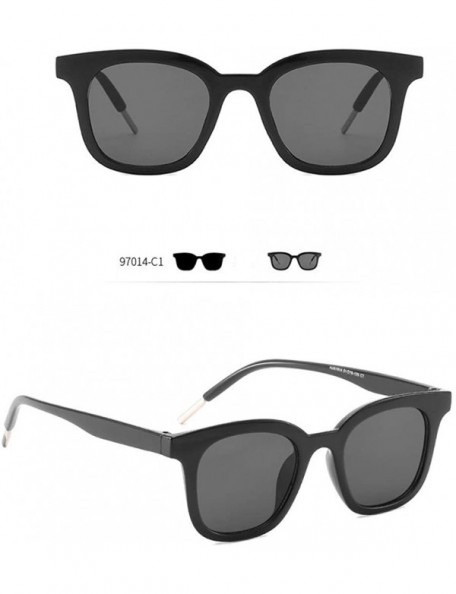 Rimless Unisex Classic Polarized Sunglasses Mirrored Lens Lightweight Oversized Frame Glasses - Black - CZ18SOQGO5I $9.22