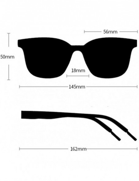 Rimless Unisex Classic Polarized Sunglasses Mirrored Lens Lightweight Oversized Frame Glasses - Black - CZ18SOQGO5I $9.22