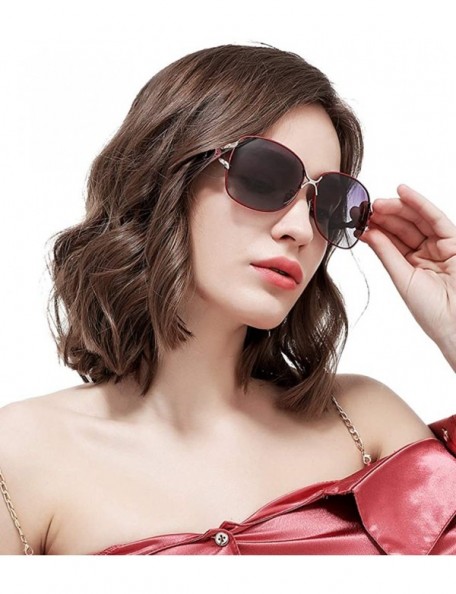 Oversized Polarized Aviator Sunglasses for Women uv Protection Let You Enjoy the Visual Feast - Great Gift for Her - Black - ...