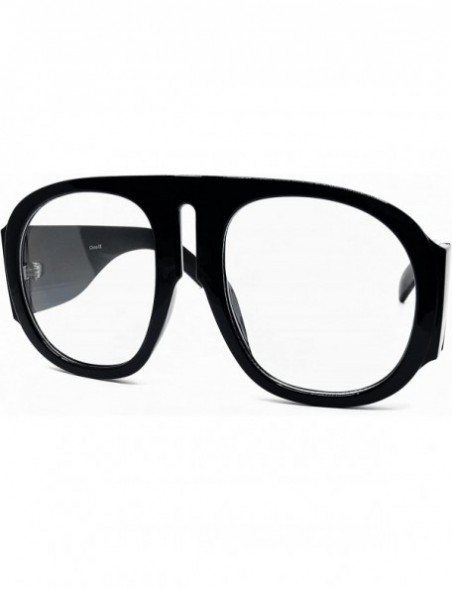 Oversized 8110 Premium Oversize XXL Fashion Retro Vintage Womens Mens Brand Designer Style Sunglasses - Black/ Clear - CR18EH...