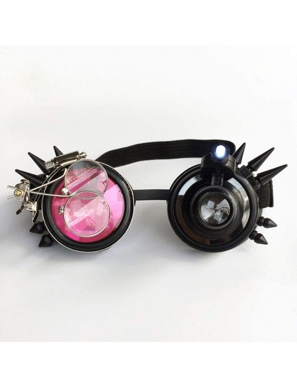 Goggle Kaleidoscope Rave Goggles Steampunk Glasses with Crystal Glass Lens - CH1943MMEDM $17.20