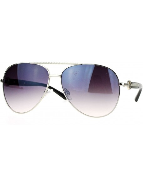 Aviator Unisex Aviator Sunglasses Classic Designer Fashion Aviators UV 400 - Silver - CI1884ZWN55 $10.31