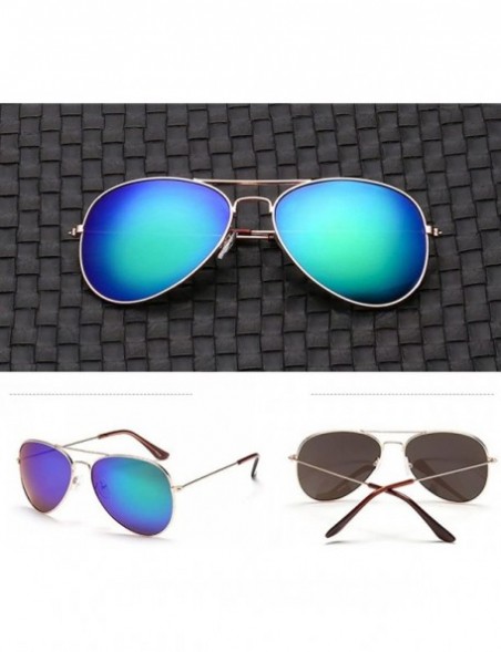 Oversized Classic Polarized Aviator Sunglasses for Men and Women Metal Frame UV400 Lens Sun Glasses - N - CG1908M480A $10.79