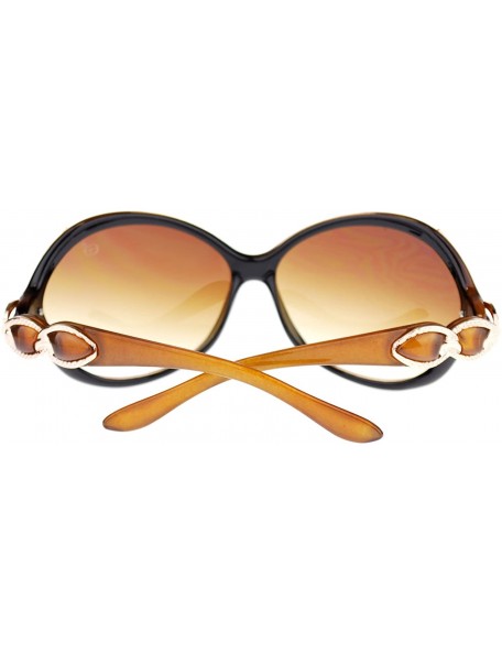 Butterfly Golden Bridge Womens Serpent Snake Chain Arm Butterfly Sunglasses - Brown - CG11O55AVRJ $9.32