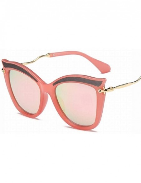 Sport New Sunglasses Personality Mirror Legs Fashion Mirror Eyebrow Color Film Sunglasses Uv Protection - C518SHQ0HNH $20.99