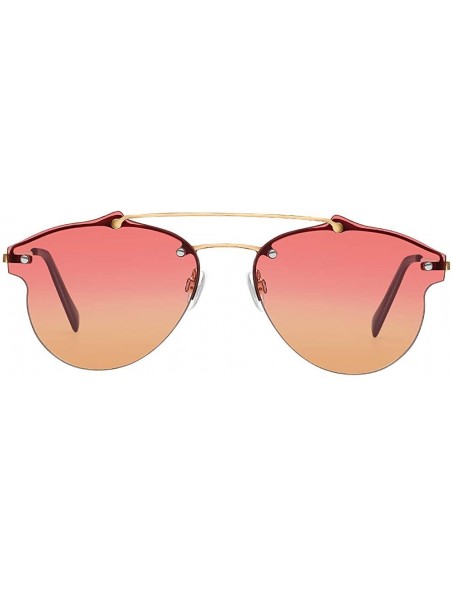 Cat Eye Classic Cat Eye Sunglasses for Women Oversized Metal Frame Mirrored - Kbrg-001 - C118QW7MNXZ $11.42