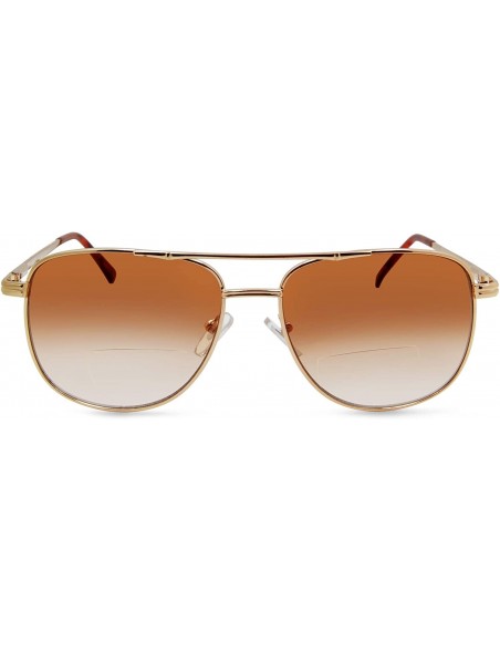 Aviator Chillin' Aviator Bifocal Sunglasses - Gold - C011JMEI711 $22.39