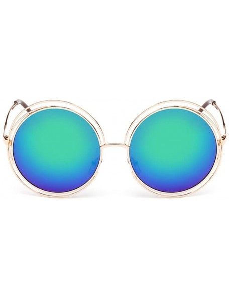 Aviator Sunglasses for Women Men Polarized Vintage Round Classic Retro Fashion Sun Glasses Aviator Mirrored uv Protection - C...