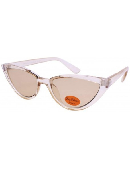 Cat Eye Round Pointy Cat Eye Sunglasses - Clear - C9197XOI4UU $16.25