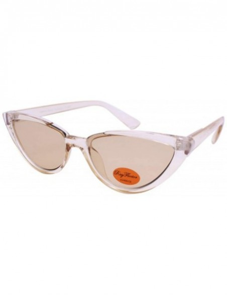 Cat Eye Round Pointy Cat Eye Sunglasses - Clear - C9197XOI4UU $16.25